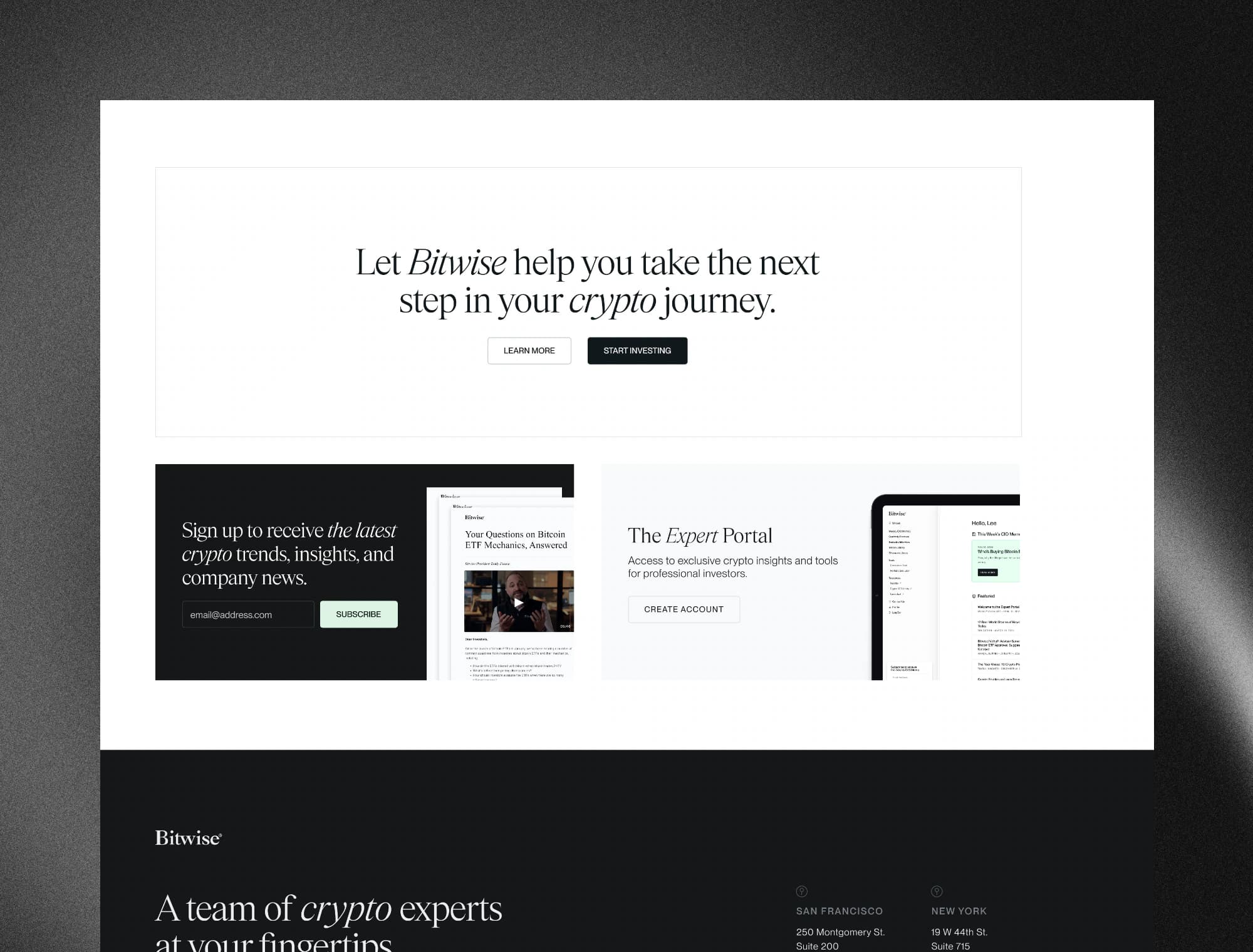 Bitwise: Footer